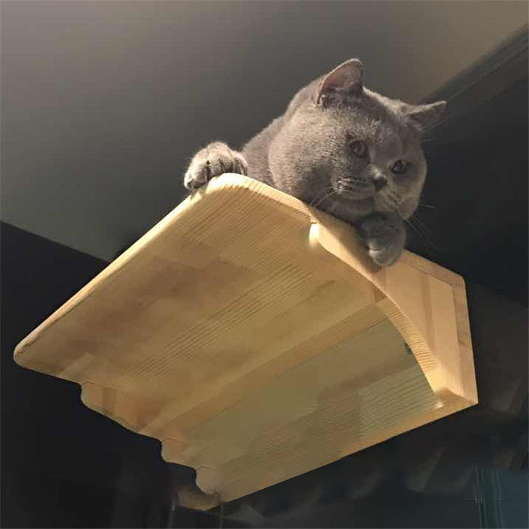 Wall-Mounted Wooden Cat Litter Box