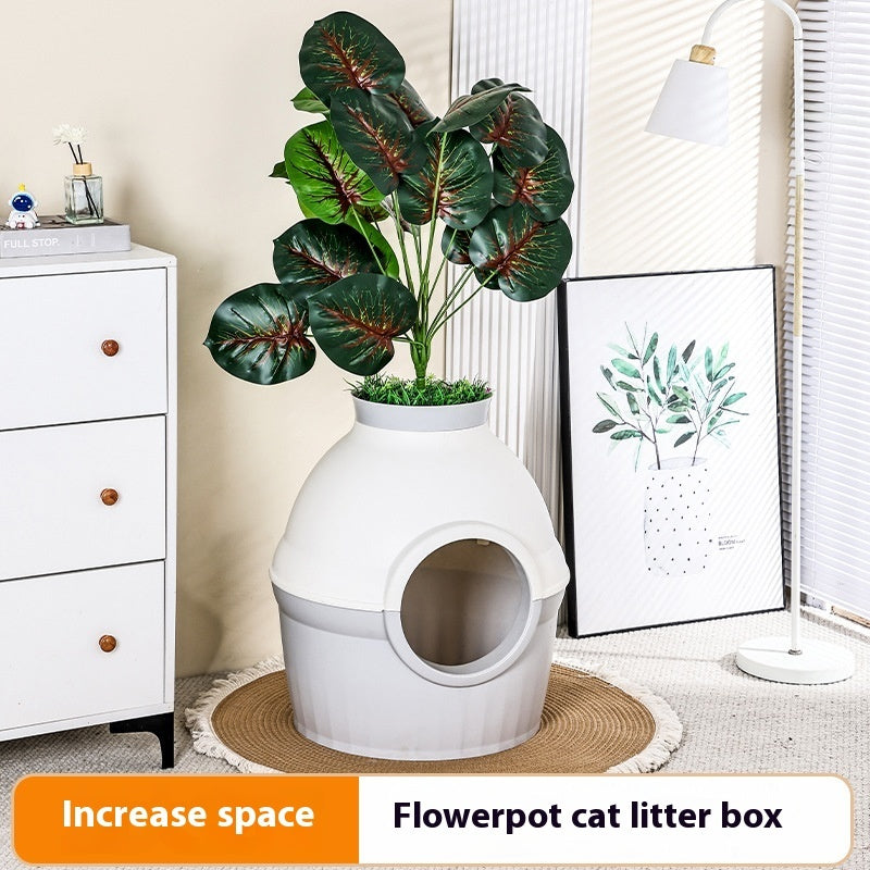 Cozy Enclosed Cat Litter House