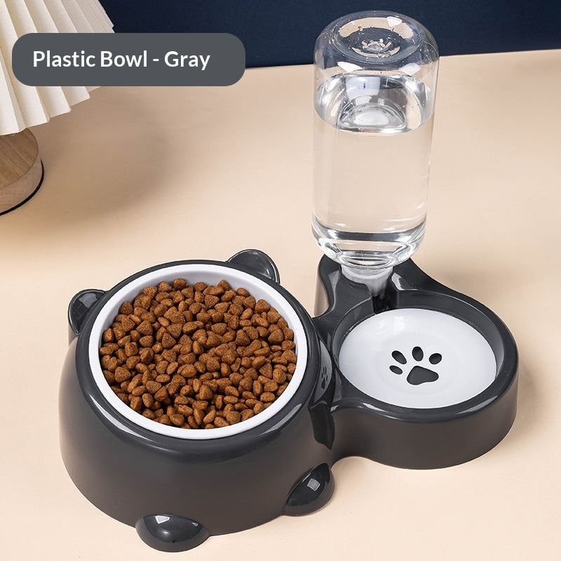 2-in-1 Pet Food & Water Station