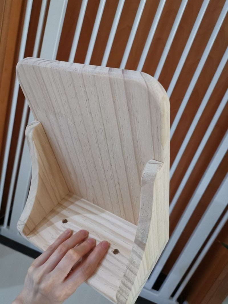 Wall-Mounted Wooden Cat Litter Box