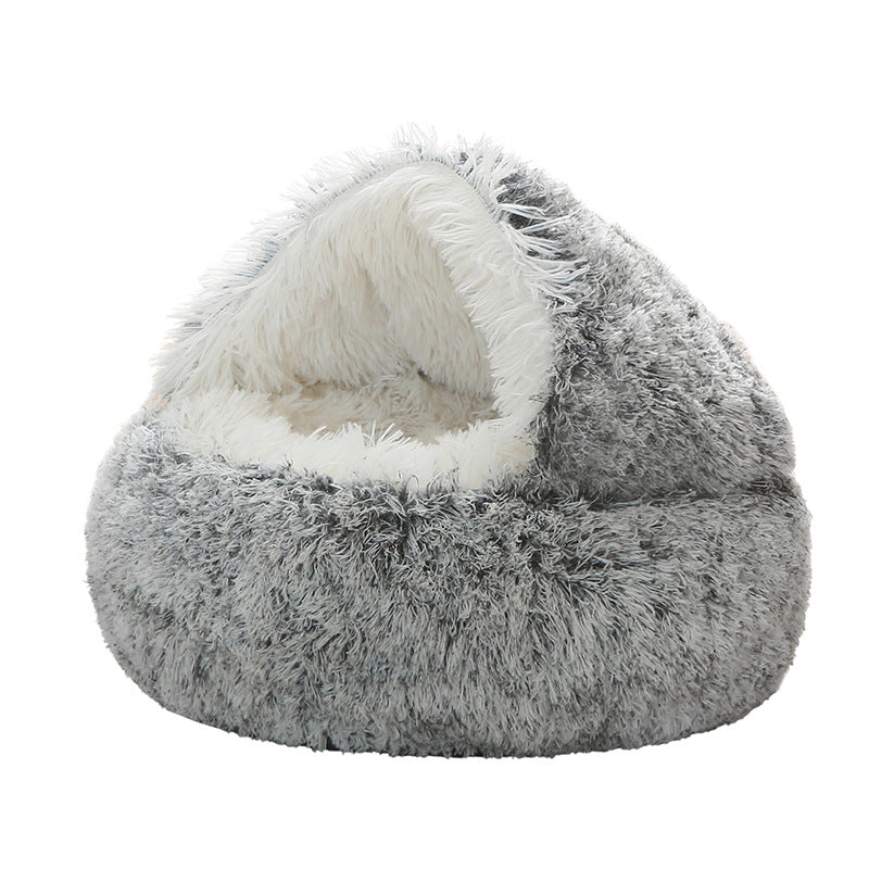 Snuggle Haven Semi-Closed Pet Bed