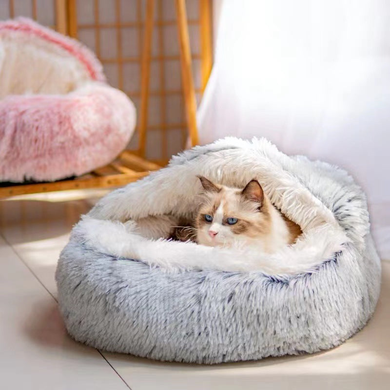 Snuggle Haven Semi-Closed Pet Bed