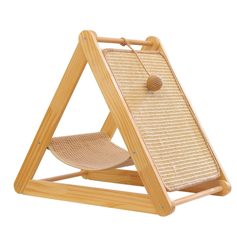 Cozy Solid Wood Cat Tree Playground
