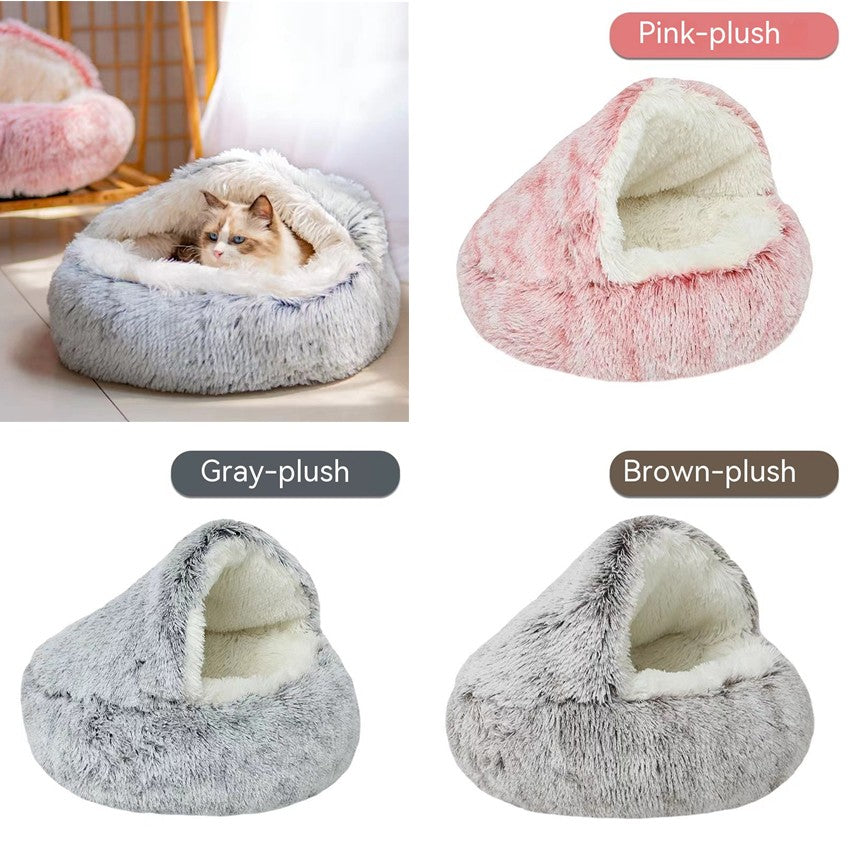 Snuggle Haven Semi-Closed Pet Bed
