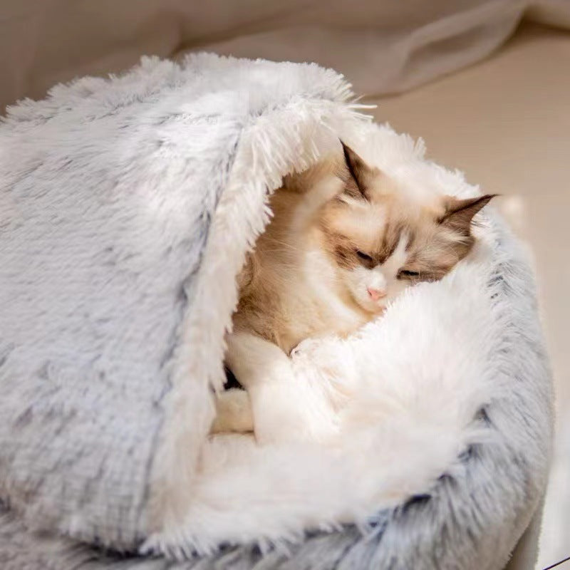 Snuggle Haven Semi-Closed Pet Bed