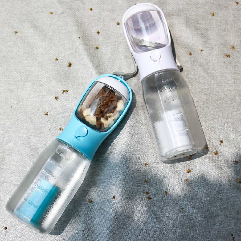 All-in-One Portable Pet Travel Water & Food Bottle