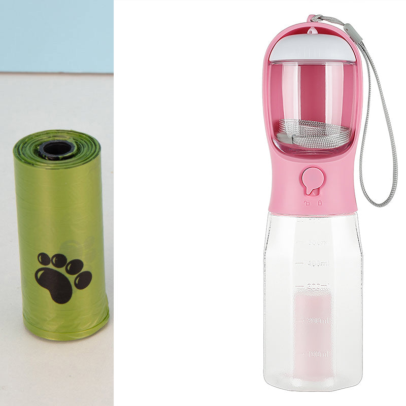 All-in-One Portable Pet Travel Water & Food Bottle
