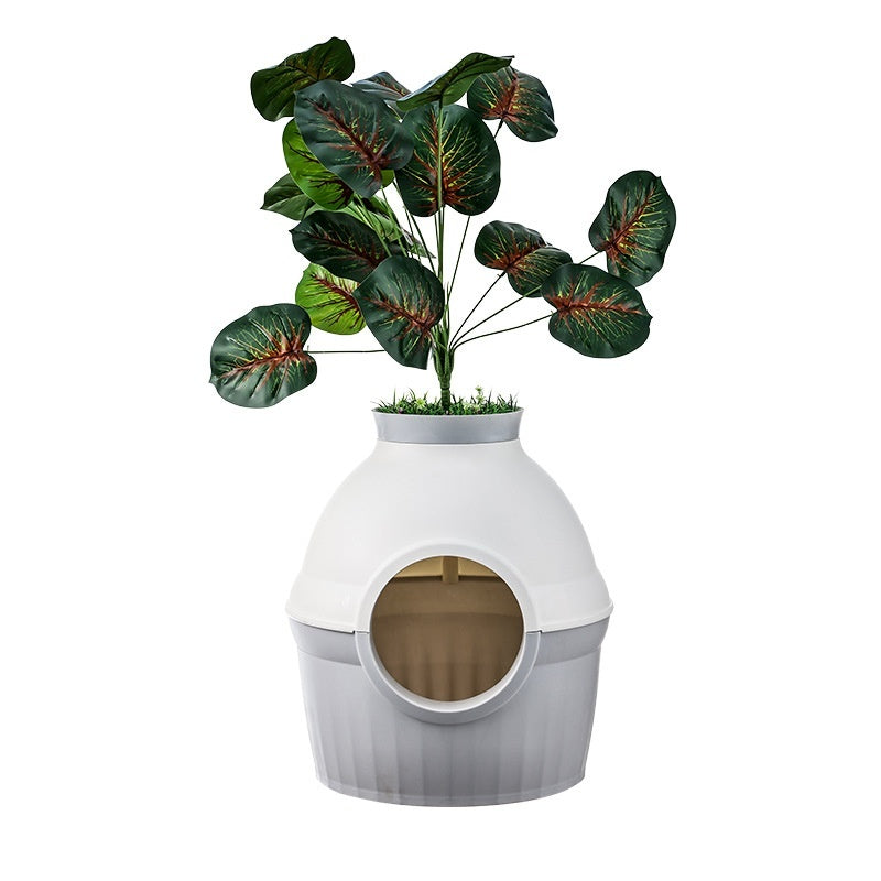 Cozy Enclosed Cat Litter House