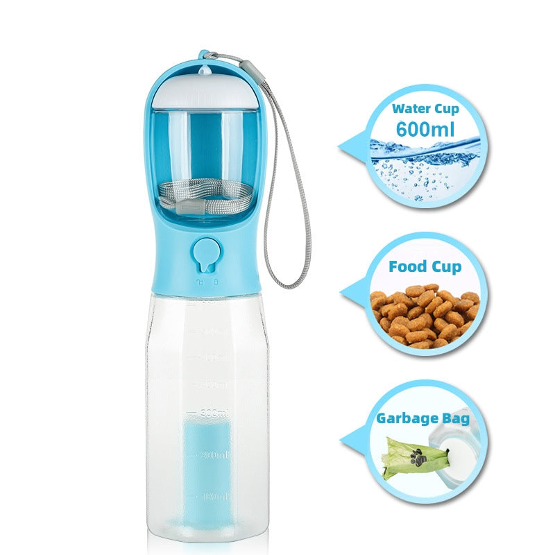 All-in-One Portable Pet Travel Water & Food Bottle
