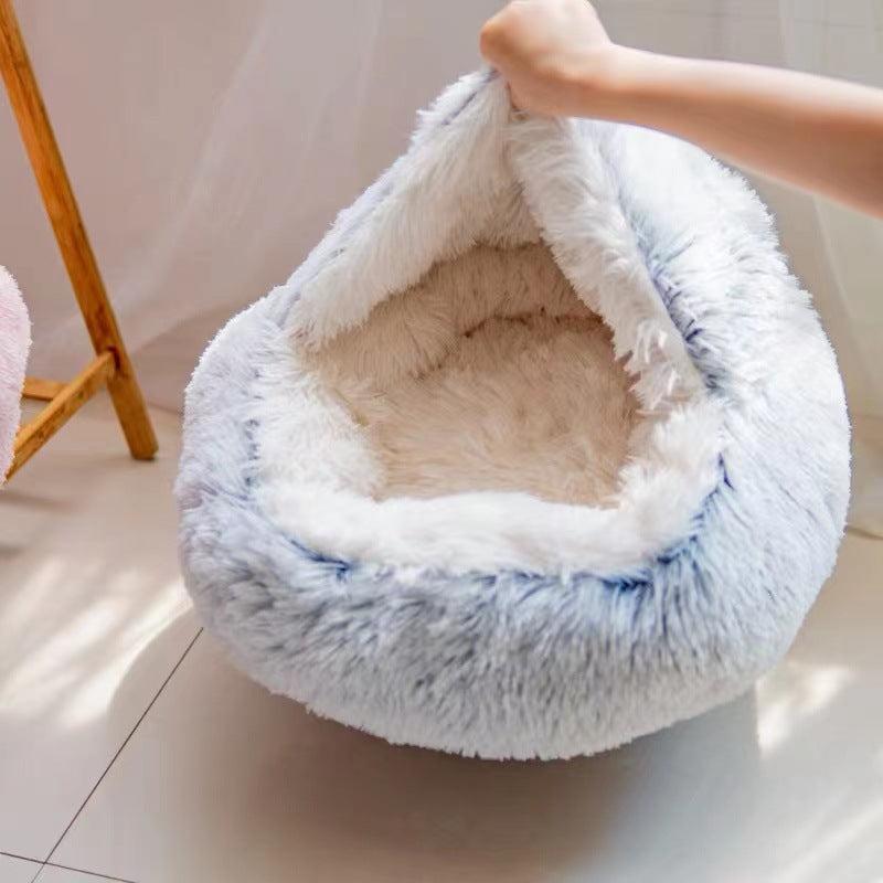 Snuggle Haven Semi-Closed Pet Bed