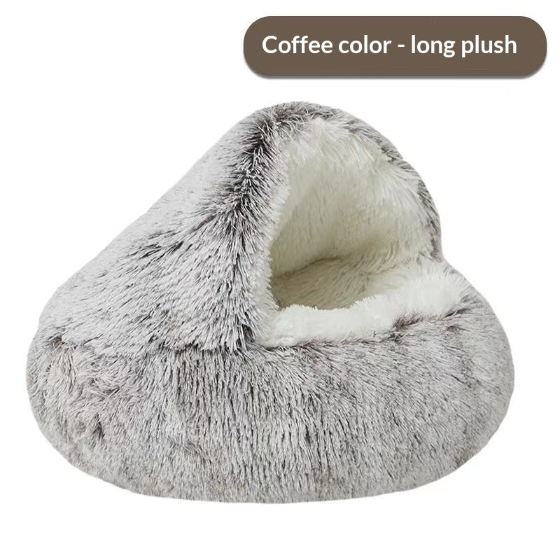 Snuggle Haven Semi-Closed Pet Bed